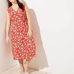 NWT Loft plus floral midi wrap dress